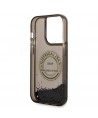 Karl Lagerfeld Liquid Glitter RSG case for iPhone 14 Pro - black