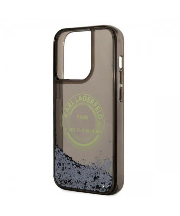 Karl Lagerfeld Liquid Glitter RSG case for iPhone 14 Pro - black