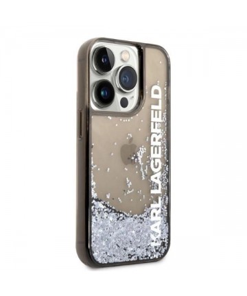 Karl Lagerfeld Liquid Glitter Elong case for iPhone 14 Pro - black