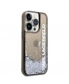 Karl Lagerfeld Liquid Glitter Elong case for iPhone 14 Pro - black