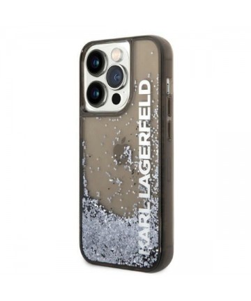 Karl Lagerfeld Liquid Glitter Elong case for iPhone 14 Pro - black