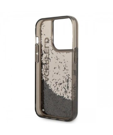 Karl Lagerfeld Liquid Glitter Elong case for iPhone 14 Pro - black