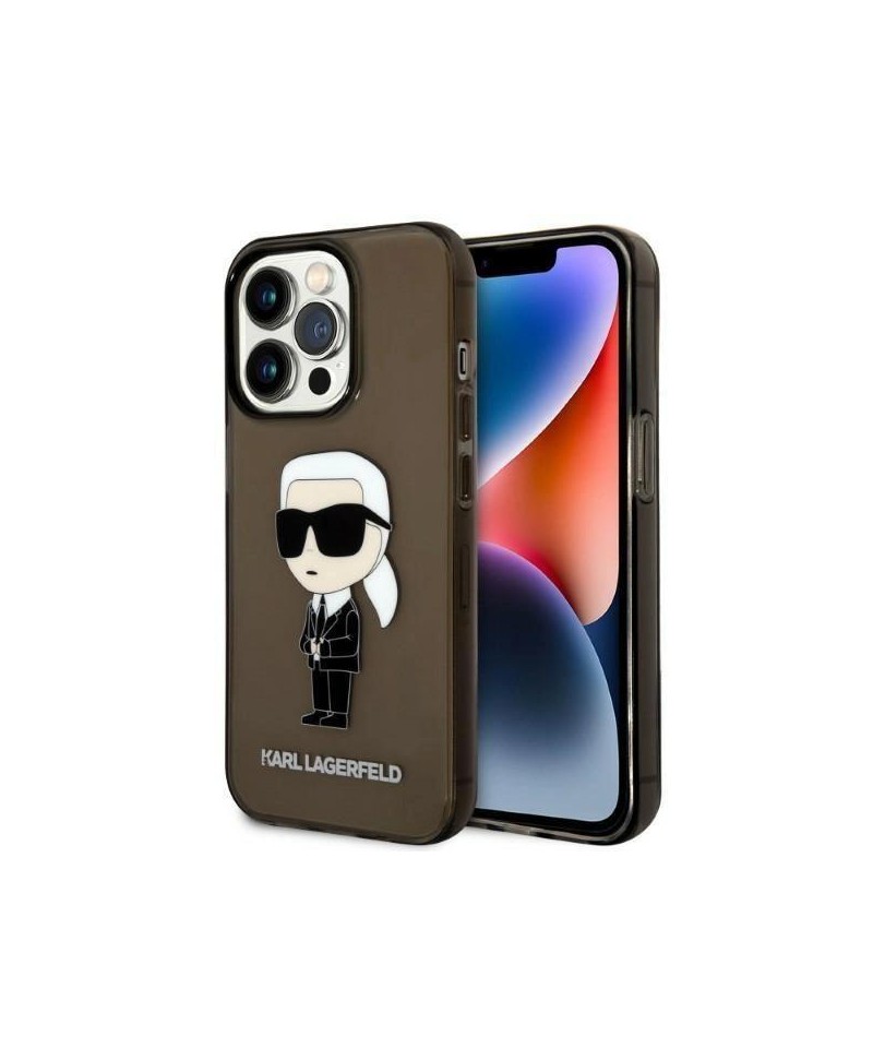 Karl Lagerfeld KLHCP14LHNIKTCK iPhone 14 Pro 6.1" black/black hardcase Ikonik Karl Lagerfeld