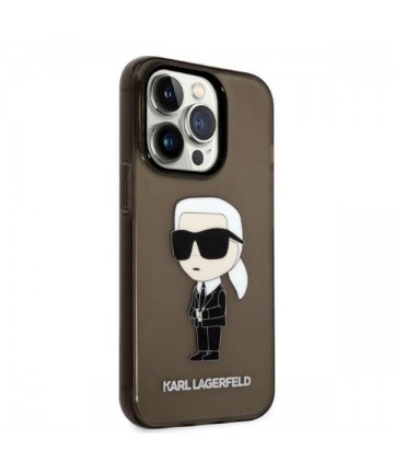 Karl Lagerfeld KLHCP14LHNIKTCK iPhone 14 Pro 6.1" black/black hardcase Ikonik Karl Lagerfeld