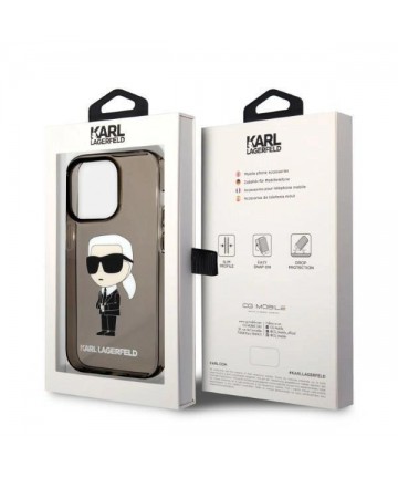 Karl Lagerfeld KLHCP14LHNIKTCK iPhone 14 Pro 6.1" black/black hardcase Ikonik Karl Lagerfeld