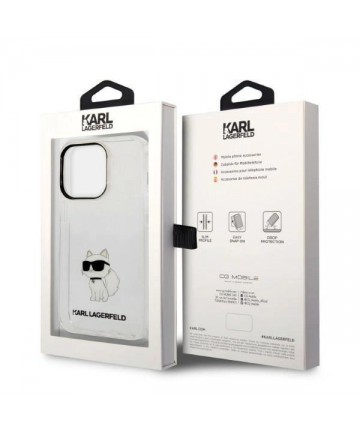Karl Lagerfeld Ikonik Choupette case for iPhone 14 Pro - transparent