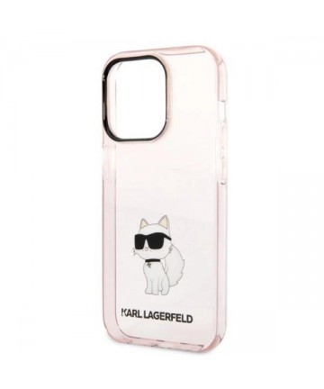 Karl Lagerfeld KLHCP14LHNCHTCP iPhone 14 Pro 6.1" pink/pink hardcase Ikonik Choupette