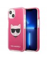 Etui Karl Lagerfeld Choupette Head na iPhone 13 mini - fuksjowy