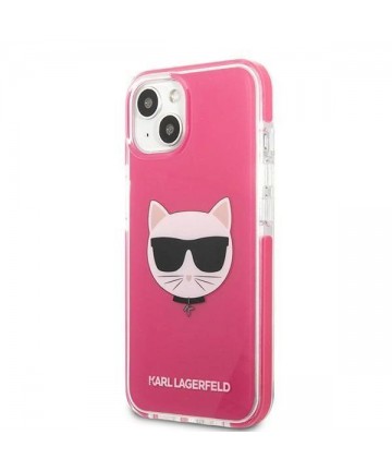 Etui Karl Lagerfeld Choupette Head na iPhone 13 mini - fuksjowy