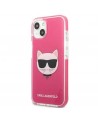 Etui Karl Lagerfeld Choupette Head na iPhone 13 mini - fuksjowy