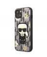 Karl Lagerfeld Flower Ikonik Karl case for iPhone 13 mini - gray