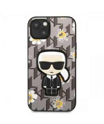 Karl Lagerfeld Flower Ikonik Karl case for iPhone 13 mini - gray