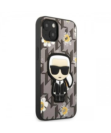 Karl Lagerfeld Flower Ikonik Karl case for iPhone 13 mini - gray