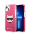 Karl Lagerfeld Choupette Head case for iPhone 13 - fuchsia