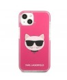 Karl Lagerfeld Choupette Head case for iPhone 13 - fuchsia