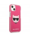 Karl Lagerfeld Choupette Head case for iPhone 13 - fuchsia