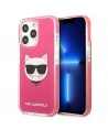 Etui Karl Lagerfeld Choupette Head na iPhone 13 Pro / iPhone 13 - fuksjowy
