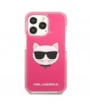 Etui Karl Lagerfeld Choupette Head na iPhone 13 Pro / iPhone 13 - fuksjowy