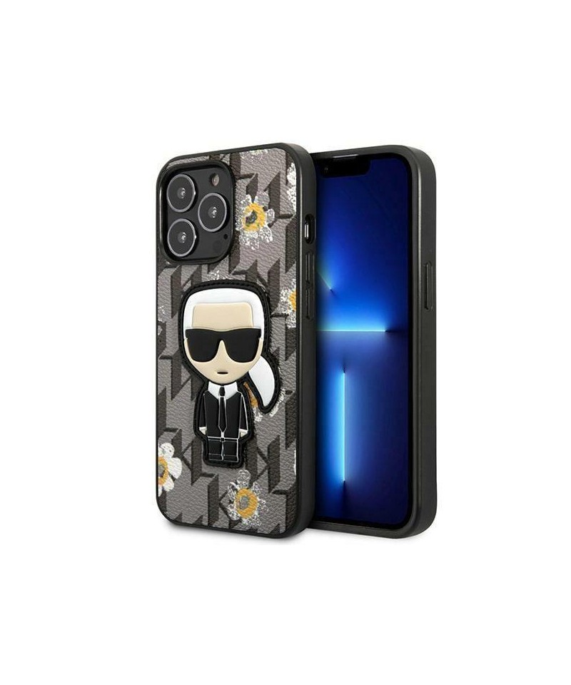 Karl Lagerfeld Flower Ikonik Karl case for iPhone 13 Pro / iPhone 13 - gray