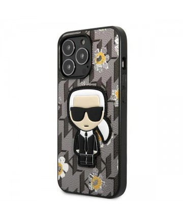 Karl Lagerfeld Flower Ikonik Karl case for iPhone 13 Pro / iPhone 13 - gray