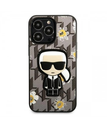 Karl Lagerfeld Flower Ikonik Karl case for iPhone 13 Pro / iPhone 13 - gray