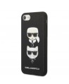 Karl Lagerfeld KLHCI8SAKICKCBK iPhone 7/8 / SE 2020 / SE 2022 black/black hardcase Saffiano Karl&Choupette Head
