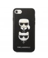 Karl Lagerfeld KLHCI8SAKICKCBK iPhone 7/8 / SE 2020 / SE 2022 black/black hardcase Saffiano Karl&Choupette Head
