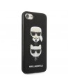 Karl Lagerfeld KLHCI8SAKICKCBK iPhone 7/8 / SE 2020 / SE 2022 black/black hardcase Saffiano Karl&Choupette Head