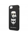 Karl Lagerfeld KLHCI8SAKICKCBK iPhone 7/8 / SE 2020 / SE 2022 black/black hardcase Saffiano Karl&Choupette Head