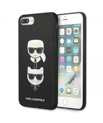 Karl Lagerfeld Saffiano Karl&Choupette Head case for iPhone 7 Plus / iPhone 8 Plus - black