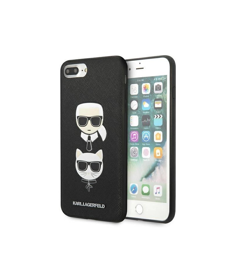 Karl Lagerfeld Saffiano Karl&Choupette Head case for iPhone 7 Plus / iPhone 8 Plus - black