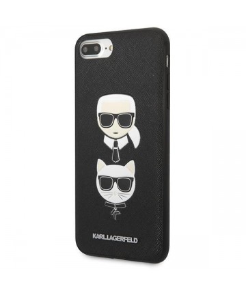 Karl Lagerfeld Saffiano Karl&Choupette Head case for iPhone 7 Plus / iPhone 8 Plus - black