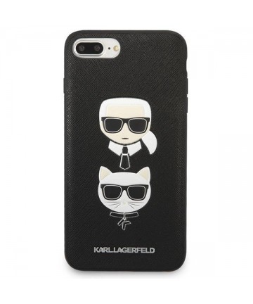 Karl Lagerfeld Saffiano Karl&Choupette Head case for iPhone 7 Plus / iPhone 8 Plus - black