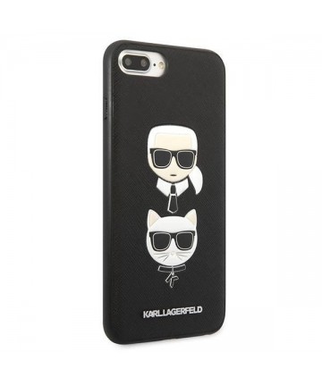Karl Lagerfeld Saffiano Karl&Choupette Head case for iPhone 7 Plus / iPhone 8 Plus - black