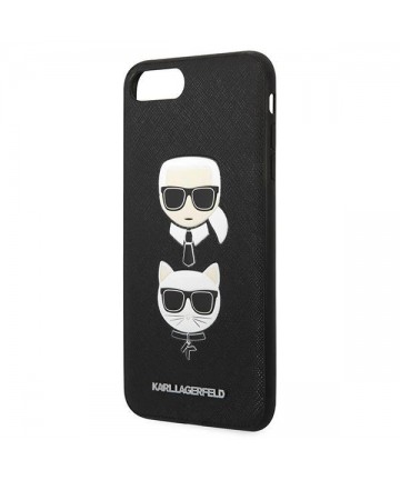 Karl Lagerfeld Saffiano Karl&Choupette Head case for iPhone 7 Plus / iPhone 8 Plus - black