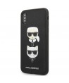 Karl Lagerfeld Saffiano Karl&Choupette Head case for iPhone XS Max - black