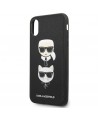 Karl Lagerfeld Saffiano Karl&Choupette Head case for iPhone XS Max - black