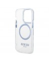 Guess Metal Outline MagSafe case for iPhone 14 Pro - blue
