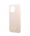 Guess GUHMP13XSPLP iPhone 13 Pro Max 6.7" pink/pink hard case Silicone Logo Plate MagSafe