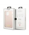 Guess GUHMP13XSPLP iPhone 13 Pro Max 6.7" pink/pink hard case Silicone Logo Plate MagSafe