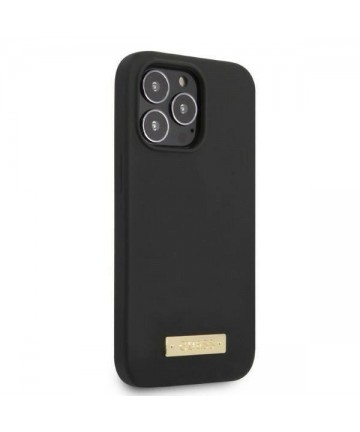 Guess GUHMP13XSPLK iPhone 13 Pro Max 6.7" black/black hard case Silicone Logo Plate MagSafe
