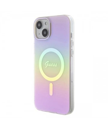 Guess GUHMP15MHITSP iPhone 15 Plus 6.7" pink/pink hardcase IML Iridescent MagSafe