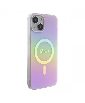 Guess GUHMP15MHITSP iPhone 15 Plus 6.7" pink/pink hardcase IML Iridescent MagSafe