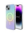 Guess GUHMP15MHITSQ iPhone 15 Plus 6.7" turquoise/turquoise hardcase IML Iridescent MagSafe