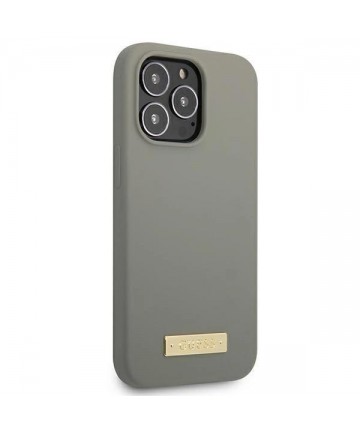 Guess GUHMP13XSPLG iPhone 13 Pro Max 6.7" grey/grey hard case Silicone Logo Plate MagSafe
