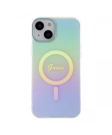 Guess GUHMP15MHITSQ iPhone 15 Plus 6.7" turquoise/turquoise hardcase IML Iridescent MagSafe