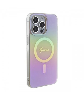 Guess GUHMP15XHITSP iPhone 15 Pro Max 6.7" pink/pink hardcase IML Iridescent MagSafe