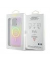 Guess GUHMP15XHITSP iPhone 15 Pro Max 6.7" pink/pink hardcase IML Iridescent MagSafe