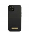Guess Silicone Logo Plate MagSafe case for iPhone 13 mini - black