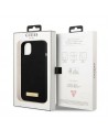 Guess Silicone Logo Plate MagSafe case for iPhone 13 mini - black